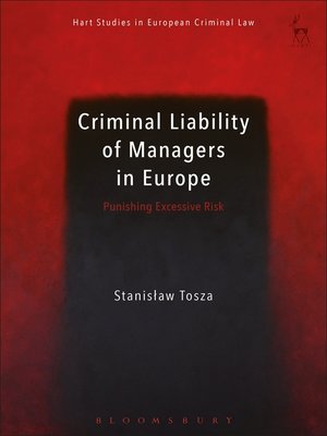 cover image of Criminal Liability of Managers in Europe